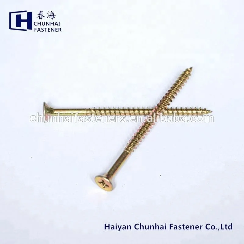 
DIN7505 double countersunk pozi chipboard screw confirmat furniture wood screw 