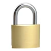 High Quality Anti-rust Customized Logo Solid Lock Brass Padlock Golden Color Padlock For Sale Door Gate Warehouse Fence School
