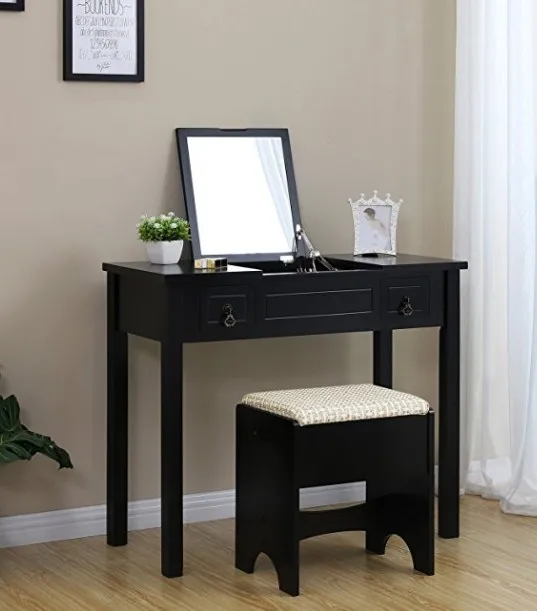 bedroom furniture makeup vanity table mirrored dresser