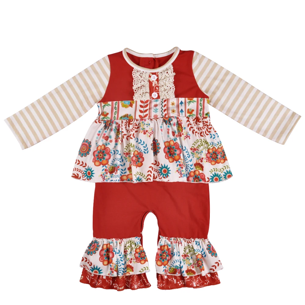 Fall And Winter Baby Clothes Romper Grid Baby Girls Cotton Romper - Buy ...