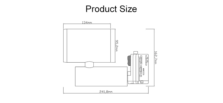30w white and black cob EU standard indoorled track light
