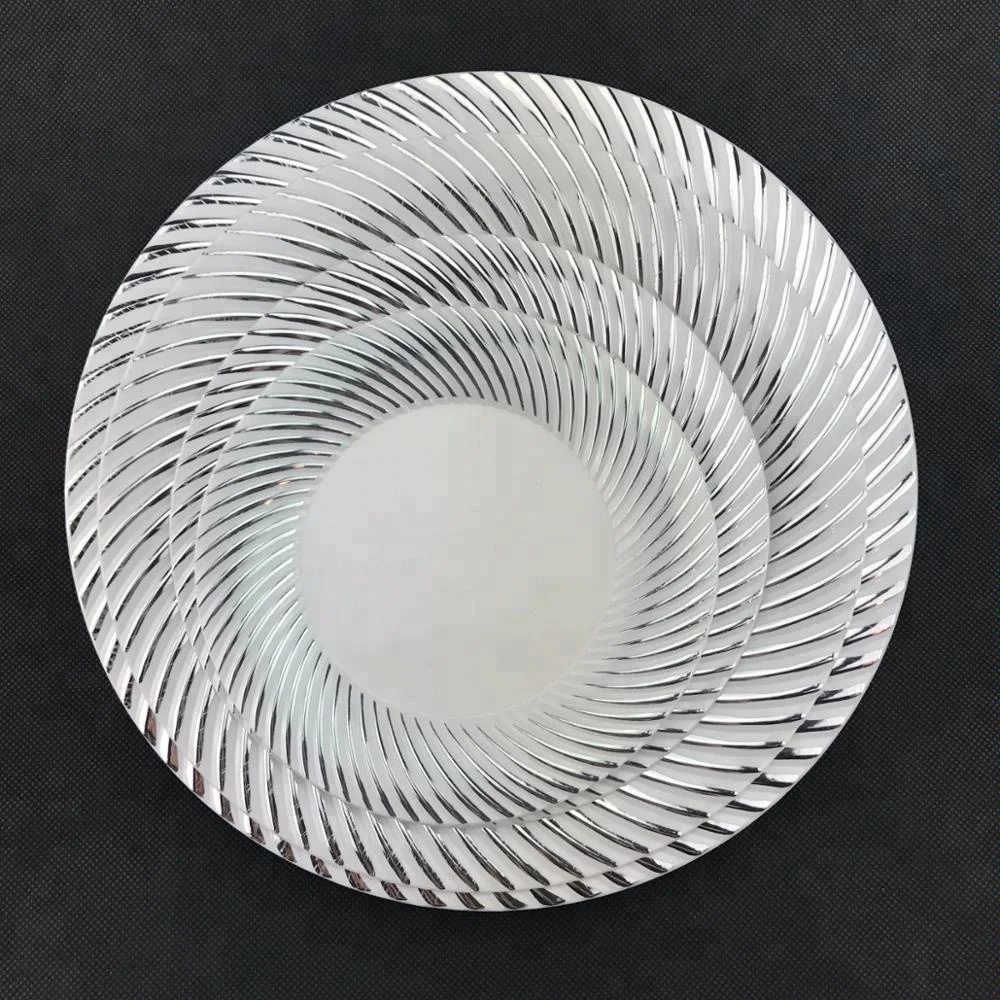 Silver Gold Rim Plastic Neon Disposable Dinner Party Plate Buy Plastic Plate,Cheap Dinner