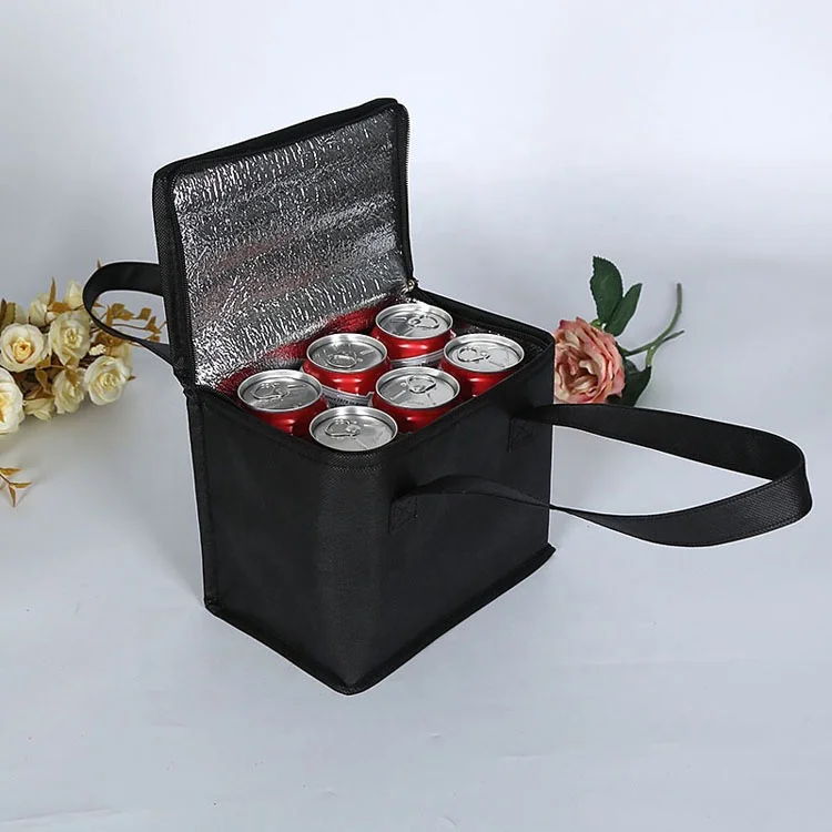 

shopping insulated cooler bag with logo reusable, Black