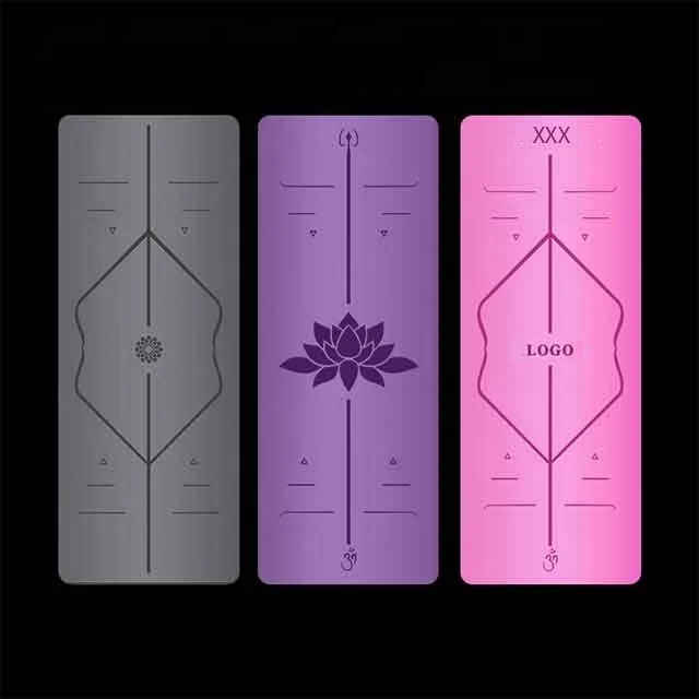 

High quality recycled rubber pu yoga mat anti slip exercise mat for yoga, Green;red;dark gray;purple;blue;black or customized