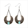 vintage style Natural Stones Turquoise Dangle Earrings Personality style Bohemia earring