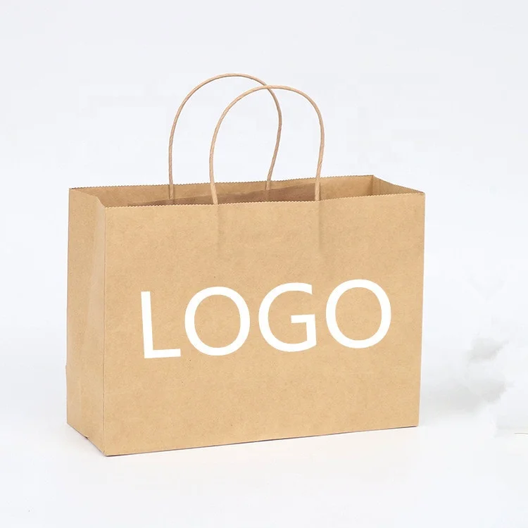 
Cheap Wholesale Plain Recycle Brown Paper Twisted Handle Kraft Paper Grocery Shopping Bag for Shoe/Clothes/T-shirt Packaging 