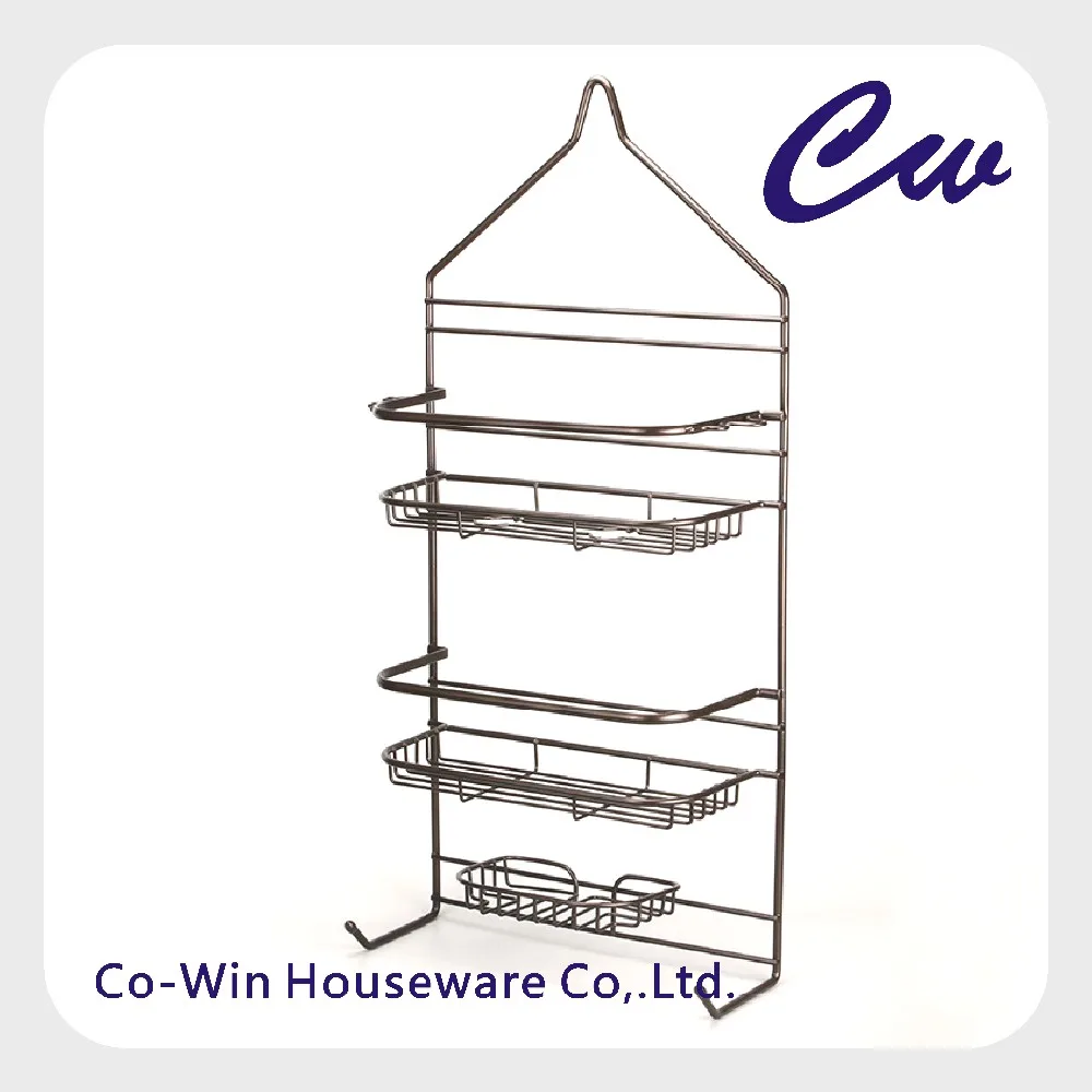 
Bathroom Shower Caddy for Tall Shampoo and Conditioner Bottles, Bronze 
