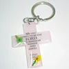 Jesus Christ Scriptures Cross Real flower Resin Key Chain