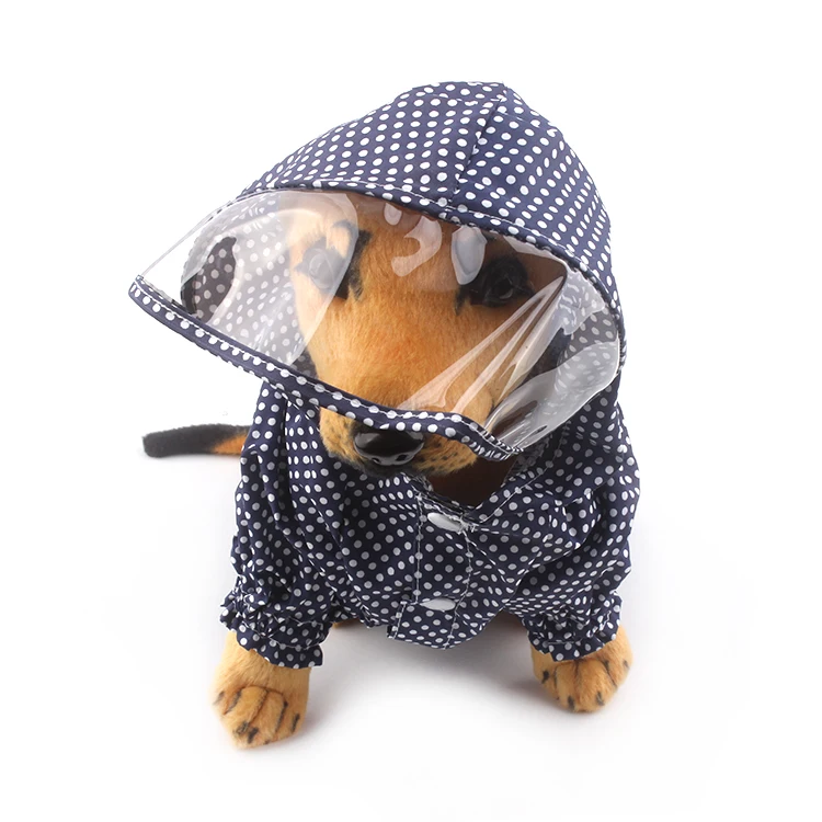 

Dot pattern portable Dog Rain Coat Classic Dog Pet Raincoat, Blue, yellow, pink