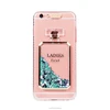 3D Perfume Bottle Design Dynamic Glitter Liquid Quicksand Flexible Protective Phone Case for iPhone 8 8Plus