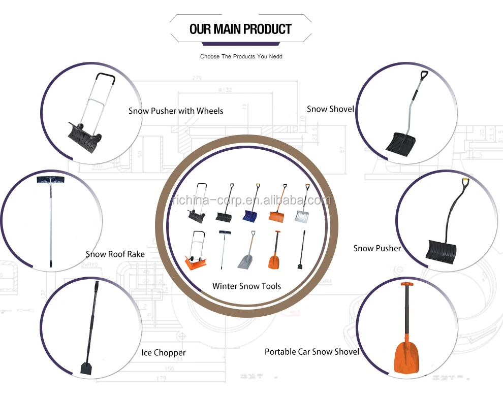 Two Grip Design Large Blade Ergonomic Handle Snow Scoop Shovel Buy