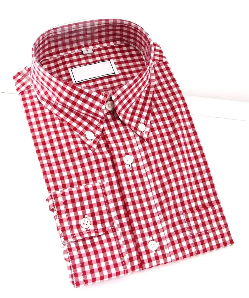 

mens clothing gingham pattern cotton fabric men shirts, Colors