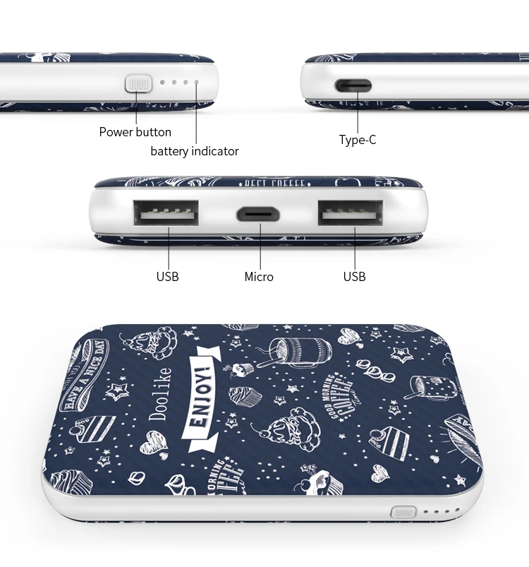 Portable Cartoon Pattern Mobile Charger Power Bank Portable Charger Power Banks 10000mah Mobile Power Bank