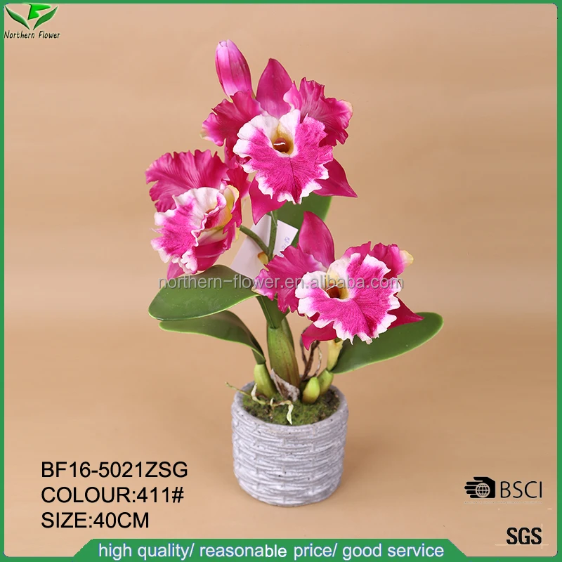 Proveedores de flores de orquídeas artificiales de China, fábrica
