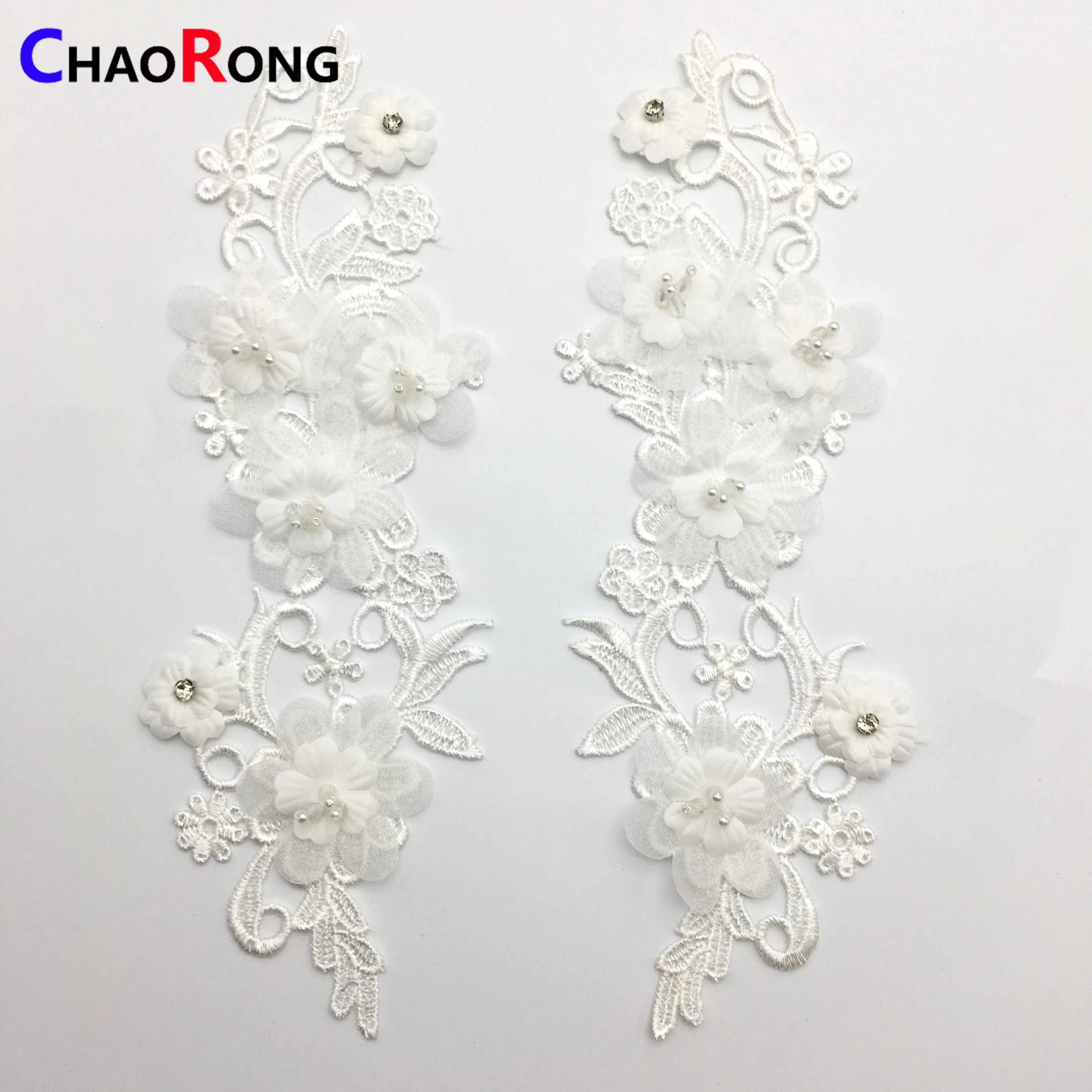 

CRN0348 3D polyester diamond neck lace, Black;white;any color