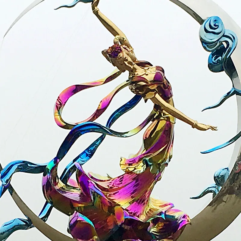 China Professional Manufacturer High Quality Chrome Paint Fiberglass Sculpture Multicolor Chrome Plating
