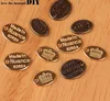 customized letter logo stamped tags company logo metal tags inspired words tags phrase message tags