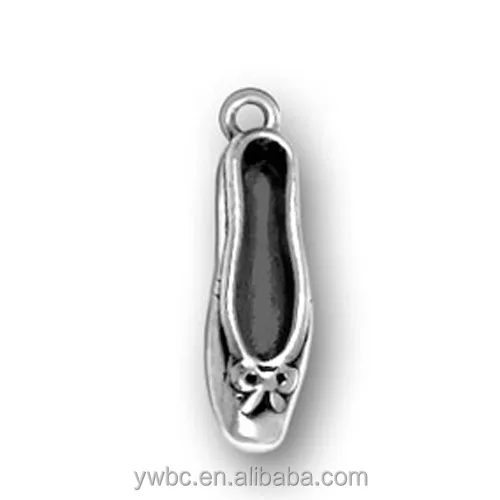 

Antique Silver Zinc Alloy Ballet Slipper Shoe Charm For DIY Free Shipping