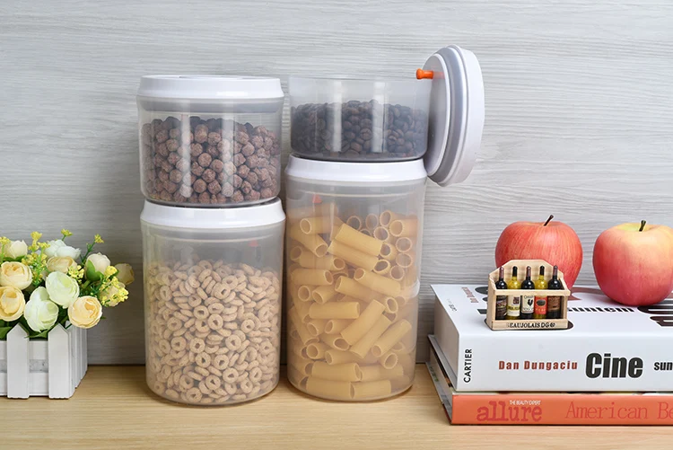 Push Top Pop And Lock Sealable Vacuum Food Storage Canister Sets 12