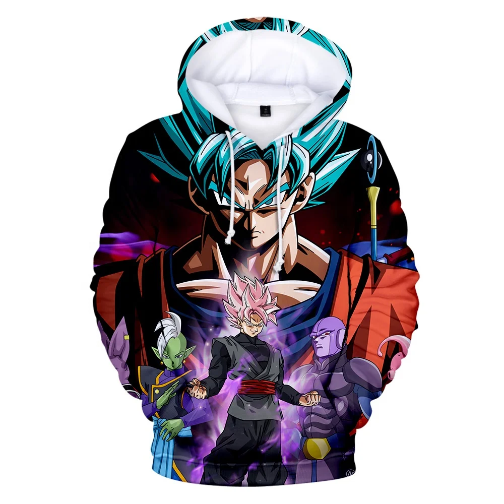 Hot sale dragon ball hoodies kpop custom 3D hoodie printing for men and women hip hop autumn winter.