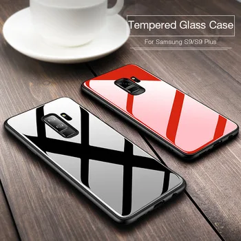 

CAFELE Newest clear TPU Tempered Glass Luxury Cell accesorios para celular Silicone transparent Phone Cover for Samsung S9 Plus, Black;white