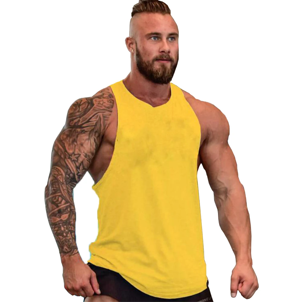 100% Cotton Private Label Manufacturer Fitness Men Gym Tank Top