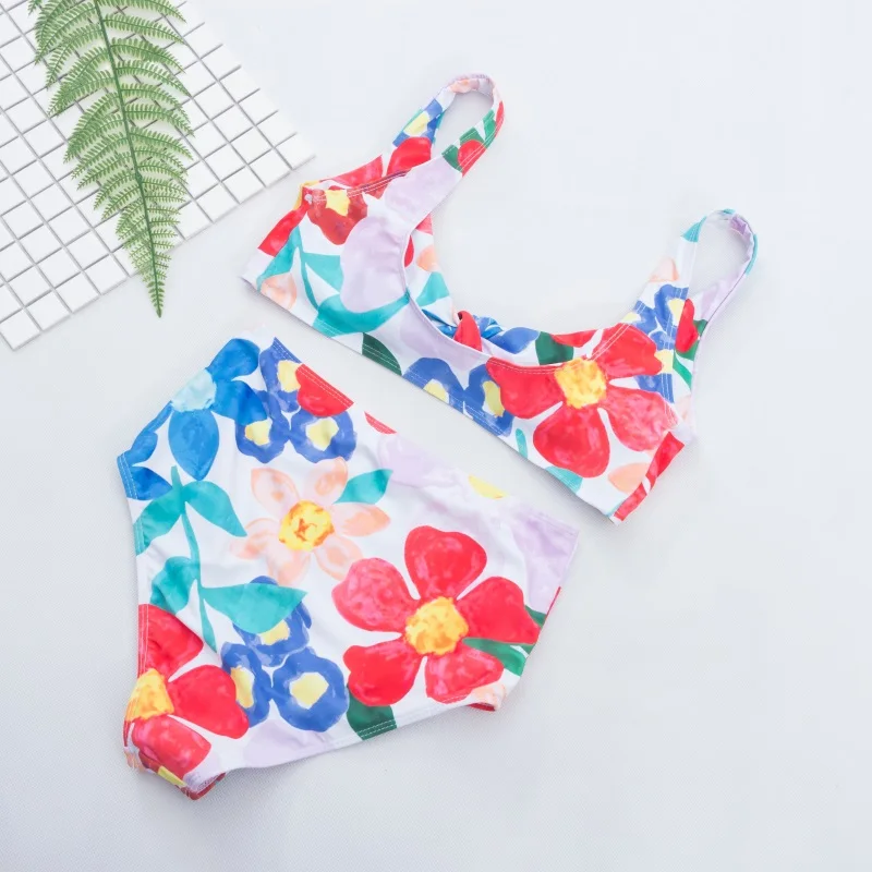 

High waist bikini custom made swimwear girls swimsuit, Mixed colors
