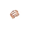 Rakol ZR4166 high quality multi-layers diamond zircon width size open brass ring