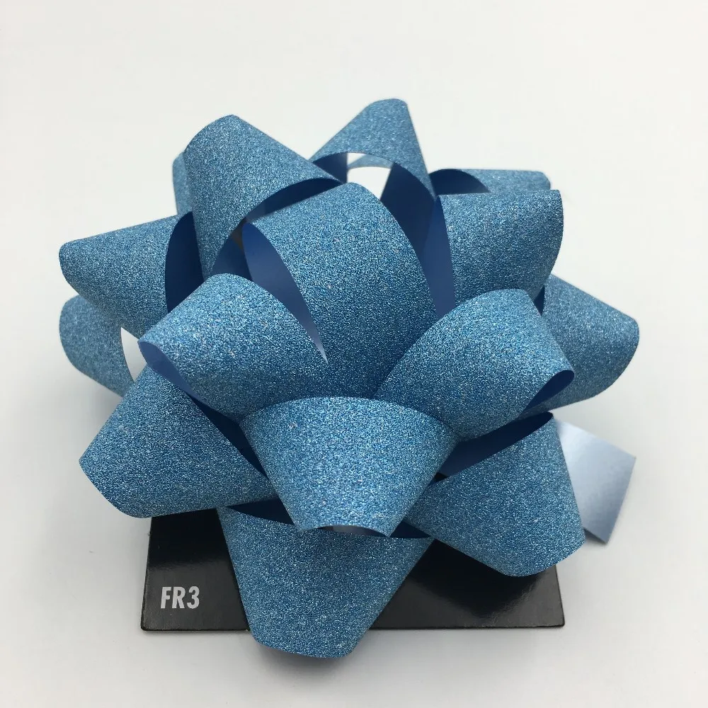 Manufacturer Wholesale Shiny Glitter Ribbon Star Bow For Gift Wrap