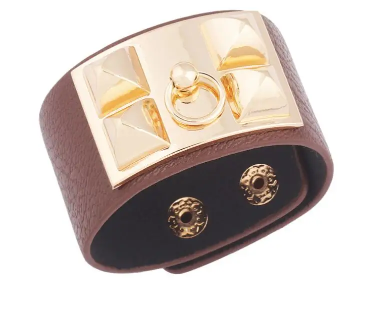 

punk style exaggerated leather Cuff Bracelets charm temperament Wide Bracelets & Bangles