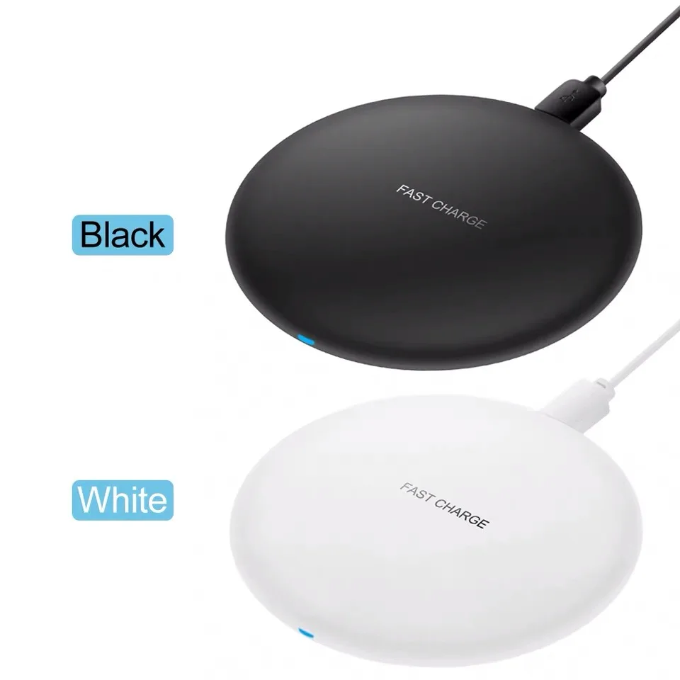 

Factory wholesales hot sale Qi-Standard Fast Charging 10W Wireless Charger, White black