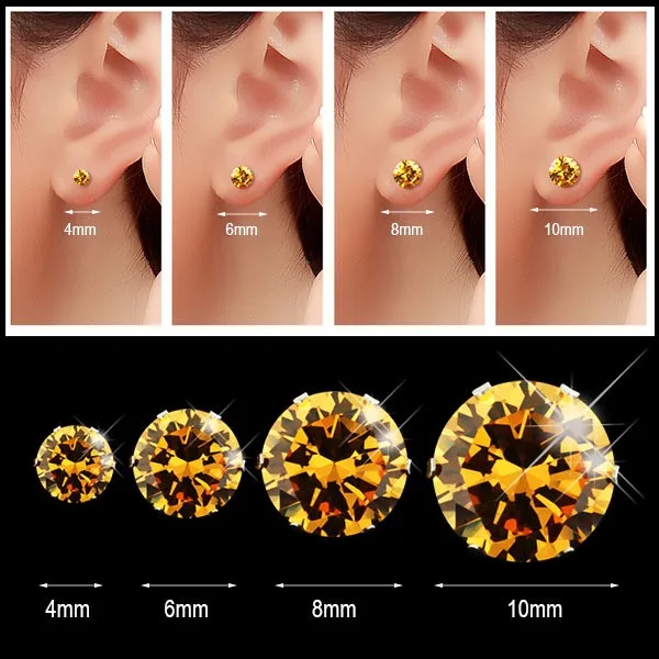 Stainless Steel 3a Cubic Zirconia Earrings Stud Wholesale From China ...