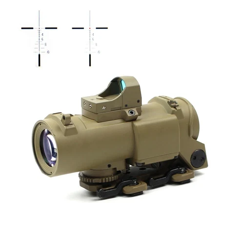 

1-4x32F Newest design 2017 hot sale colorful military rifle optics, Black