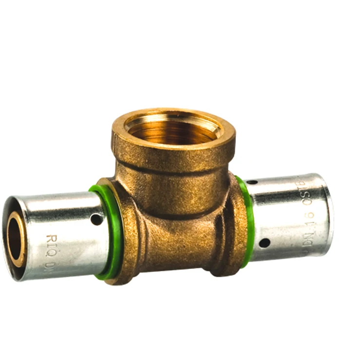 Quality Diy Decorative Industrial Pipe Shelving Kit Floor Flange Equal Shape Female Thread Cross Fitting Din2353 Brass Fittings