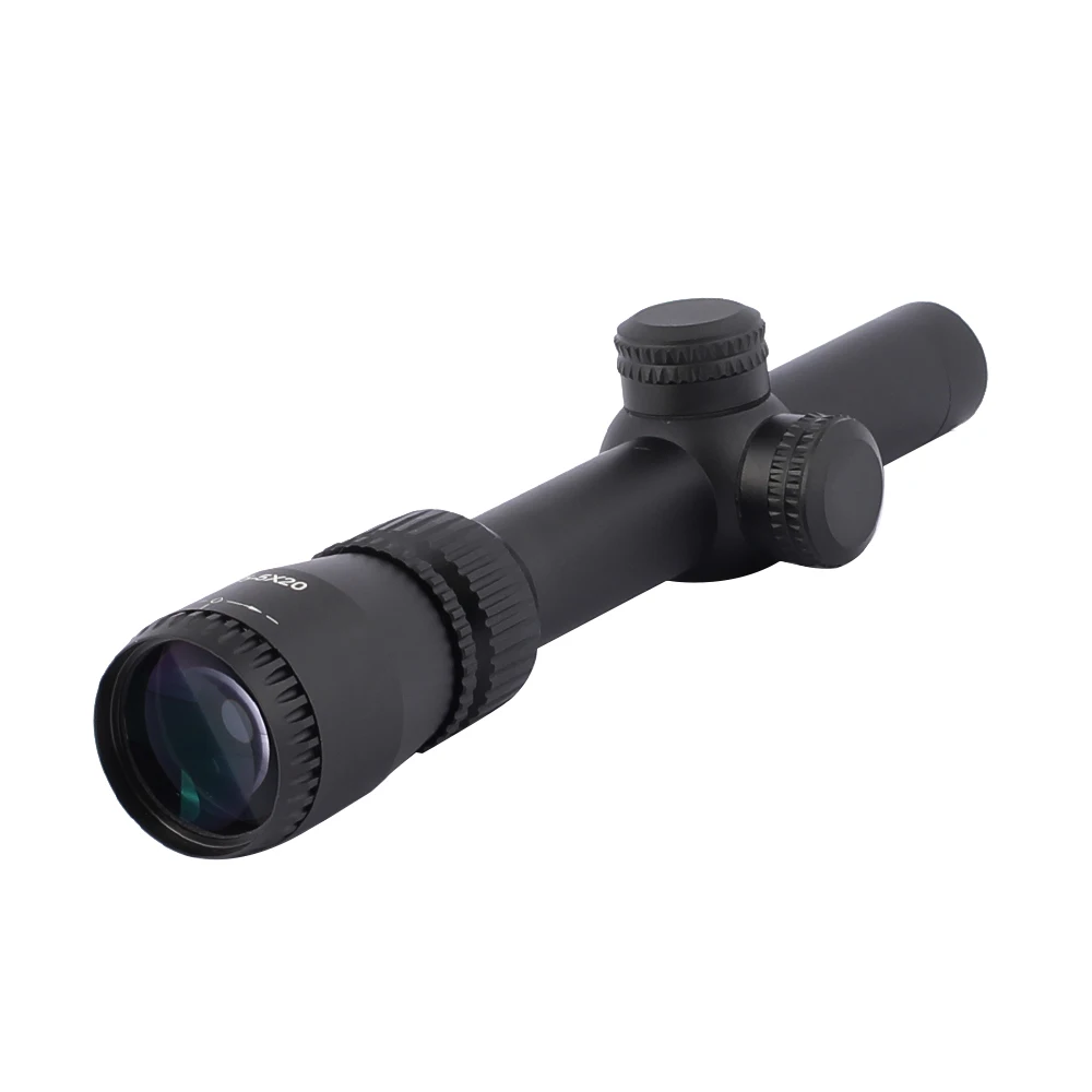 

SPINA 1.5-5X20 Mil dot Reticle optical sight Hunting Riflescope Tactical rifle scope For Airsoft Air Rifles with mounts, Black