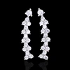 Vogue jewelry ear cuff pave zircon sterling silver stud earring