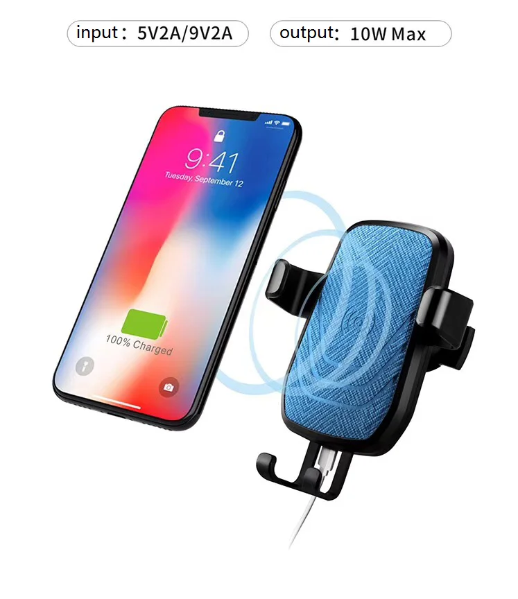 

Qi Wireless Charging Car Bracket 10w Universal wireless car charger car wireless charger, Black