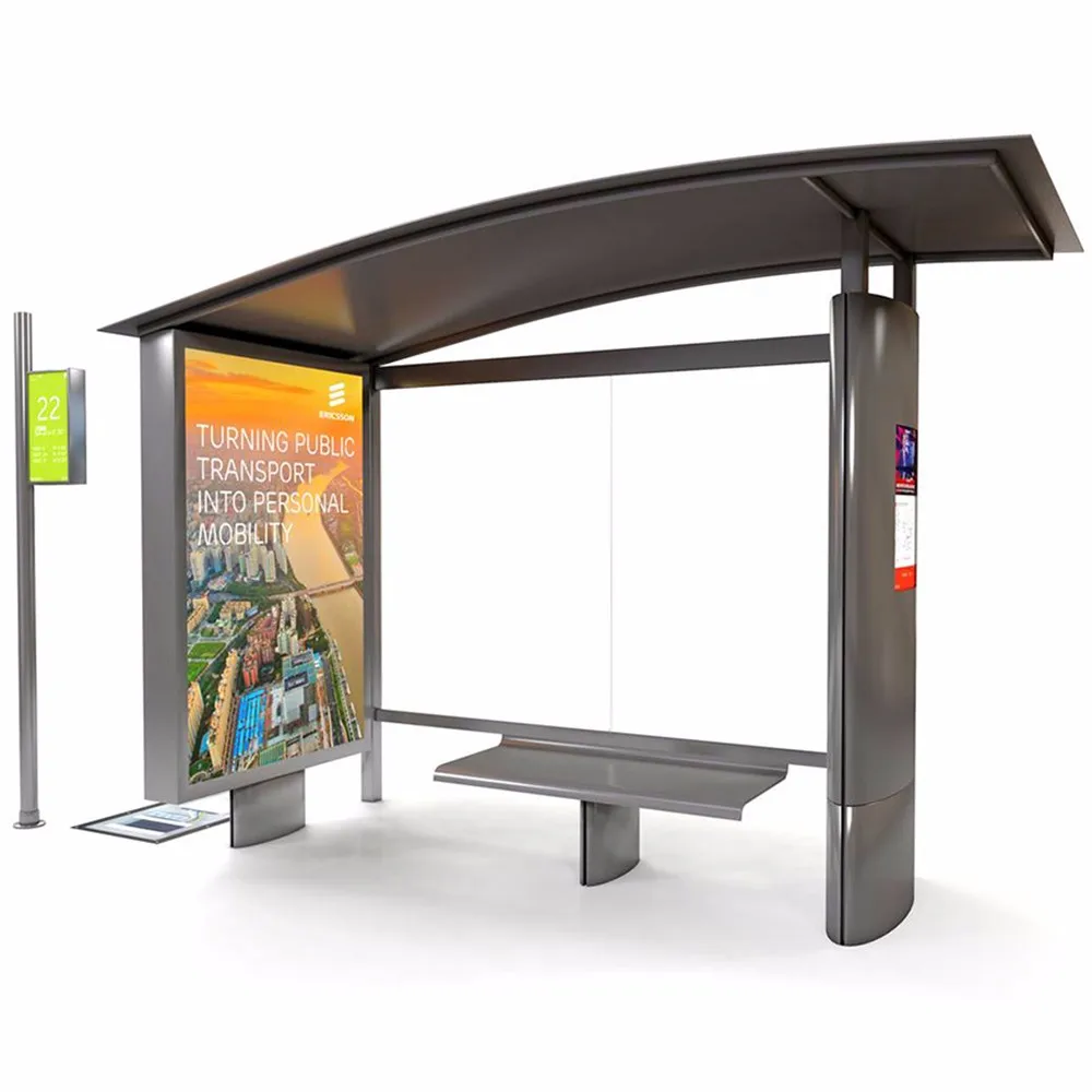 product-YEROO-Hot Sale Advertising Bus Stops Shelter with Lightbox-img