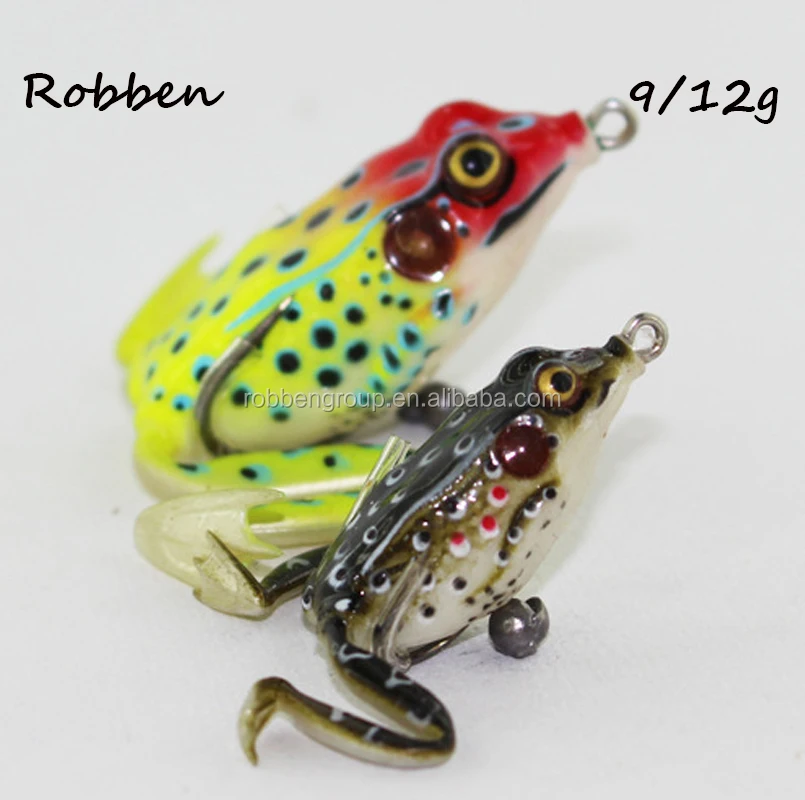 Hot Large Soft Frog Topwater Fishing Lure Crankbait Hooks Bass Bait Tackle