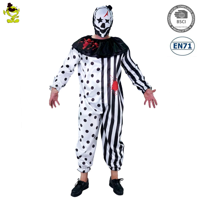 

popular wholesale Psycho Men horror Killer Clown Halloween Costumes Adult clown costume, N/a