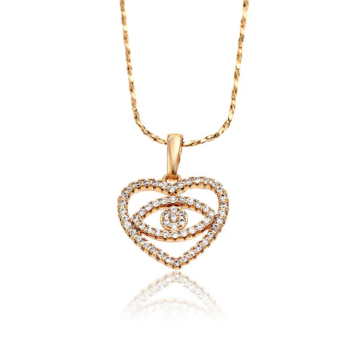 

32099 Xuping shopping online temperamental heart shaped and eye pendant refined golden jewelry