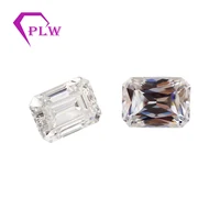 

6x8mm emerald cut and criss cut moissanite 2 carat moissanite diamond price per carat