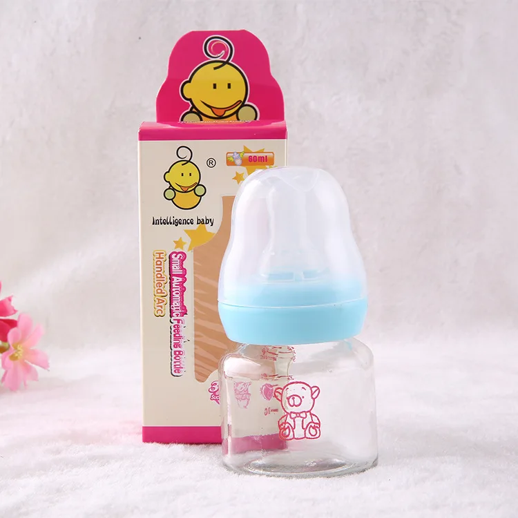 Cute Baby bottle Infant Newborn Cup Children Learn Feeding Drinking Handle Bottle kids Straw Juice water