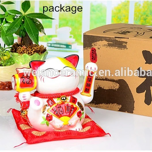 
ceramic lucky cat porcelain gift for home decor 
