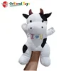 plush cow hand puppet