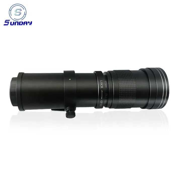 

T-Mount 420-800mm F/8.3 Telephoto Zoom Lens MF For DSLR SLR Camera, Black