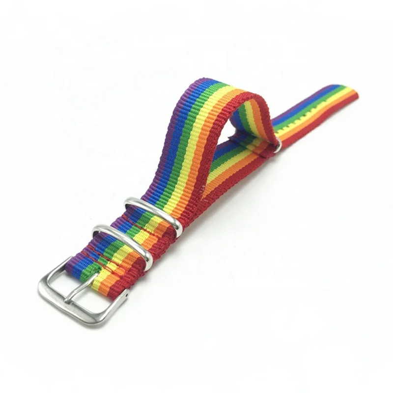 

Nylon Rainbow Nato Watch Strap Bracelet Band