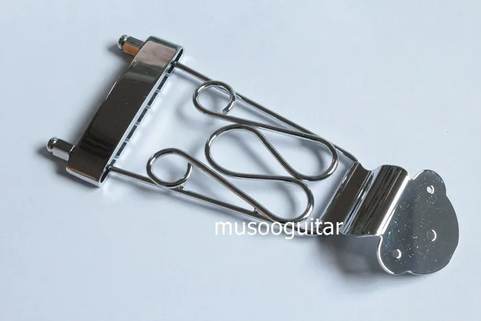 

Chrome Trapeze 6-string Tailpiece w/ Wired Frame for Archtop Guitar