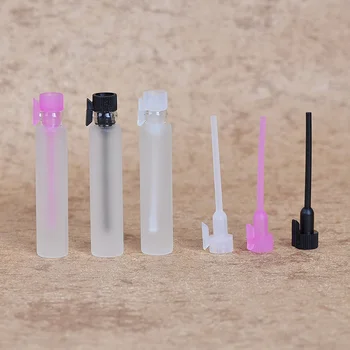 Fantaisie 1 Ml Et 2 Ml Mini Bouteille De Parfum En Verre Dépoli échantillon Test Flacons En Verre Tube à Essai Bouteilles Avec Des Bâtons En Plastique - 