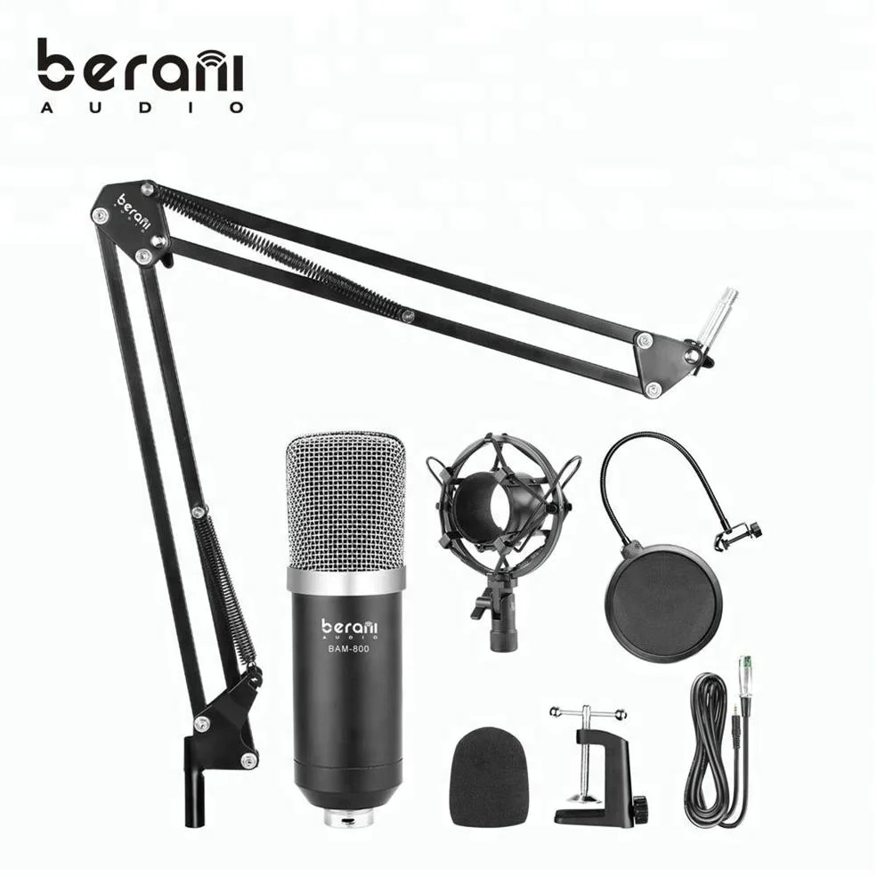 

Berani BAM-800 Hot sale studio microphone recording computer microphone, Black